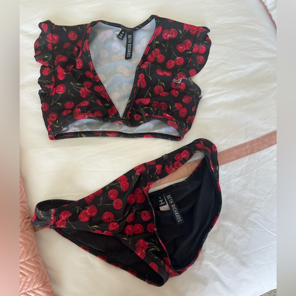 Beth Richards Cherry bathing suite set